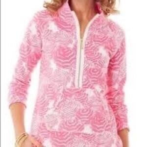 Lilly Pulitzer Pink and White popover‎ size small